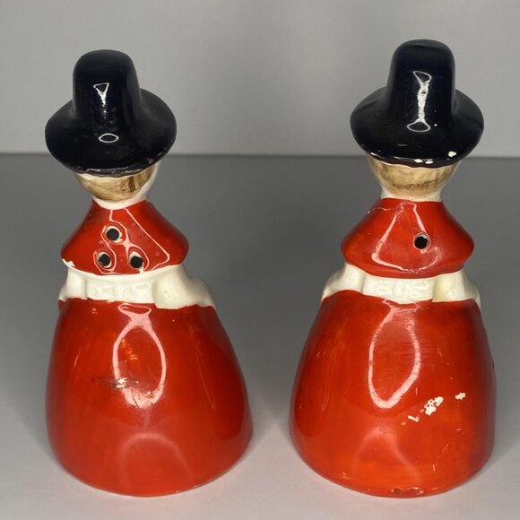 Vintage Pilgrim Ladies in Red Dress Salt & Pepper Shakers - Picture 8 of 8